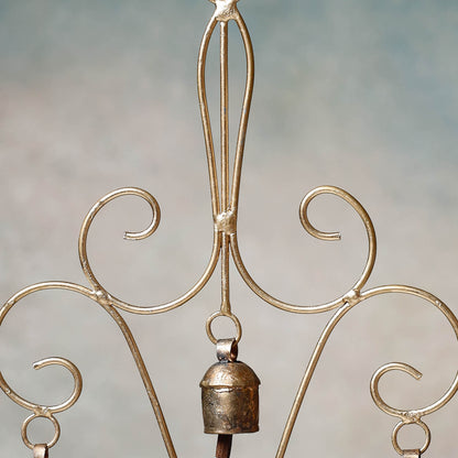 Kutch Copper Coated 4 Bell V Design Chimes