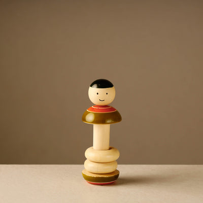 Boy Rattle - Channapatna Handmade Wooden Toy