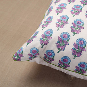 Multicolor Block Print Cotton Sanganeri Cushion Cover