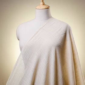 Beige Jhiri Handloom Cotton Plain Fabric 