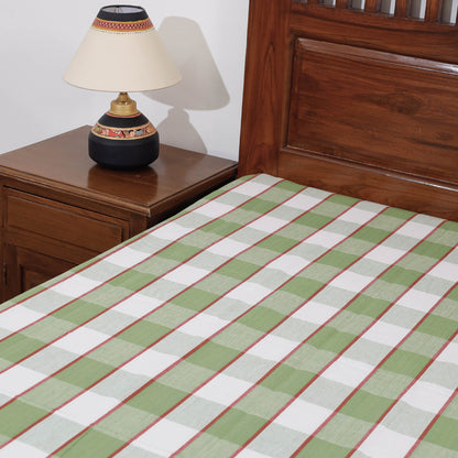 Multicolor - Mangalagiri Handloom Cotton Single Bedcover (86 x 58 in)