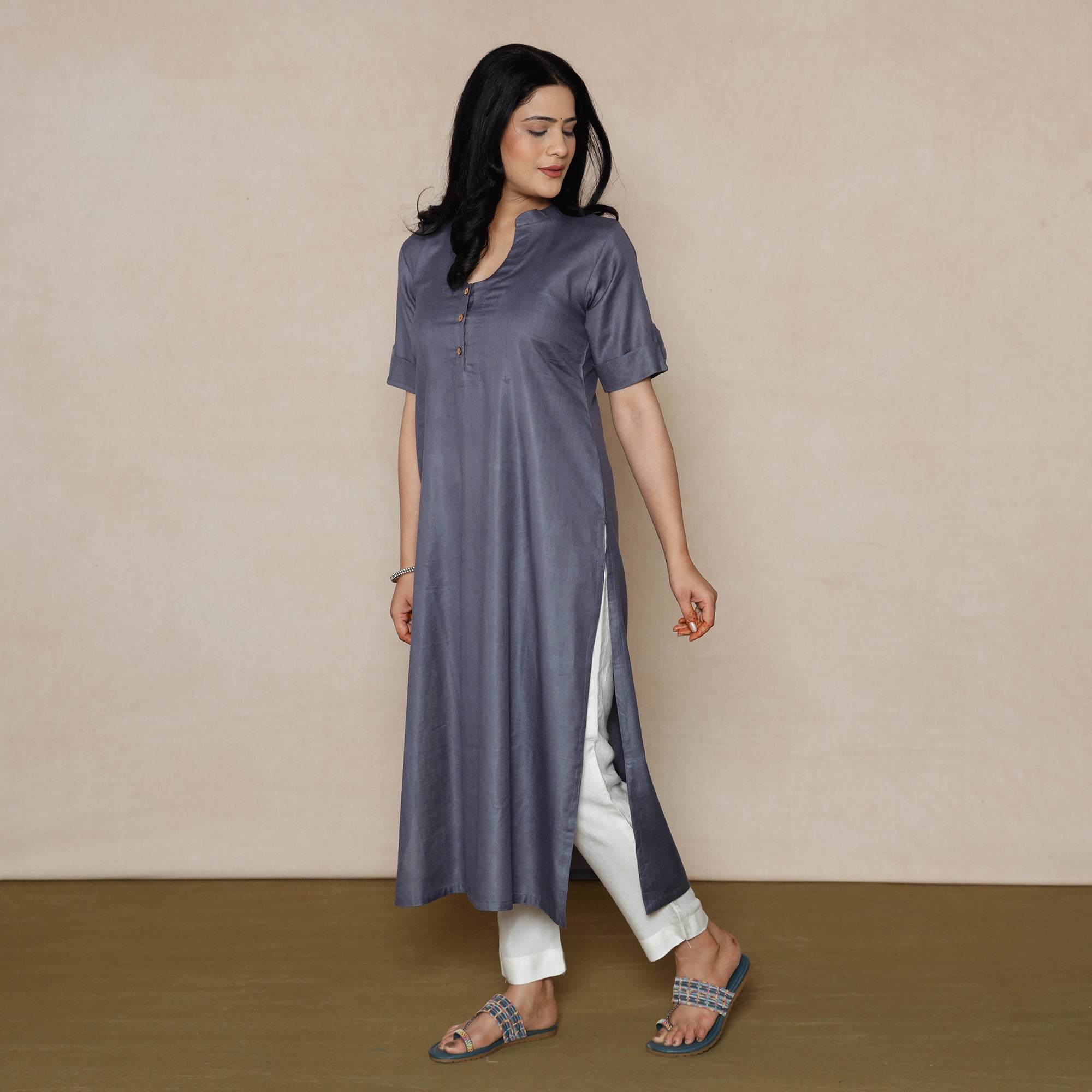  Linen Viscose Plain Kurta