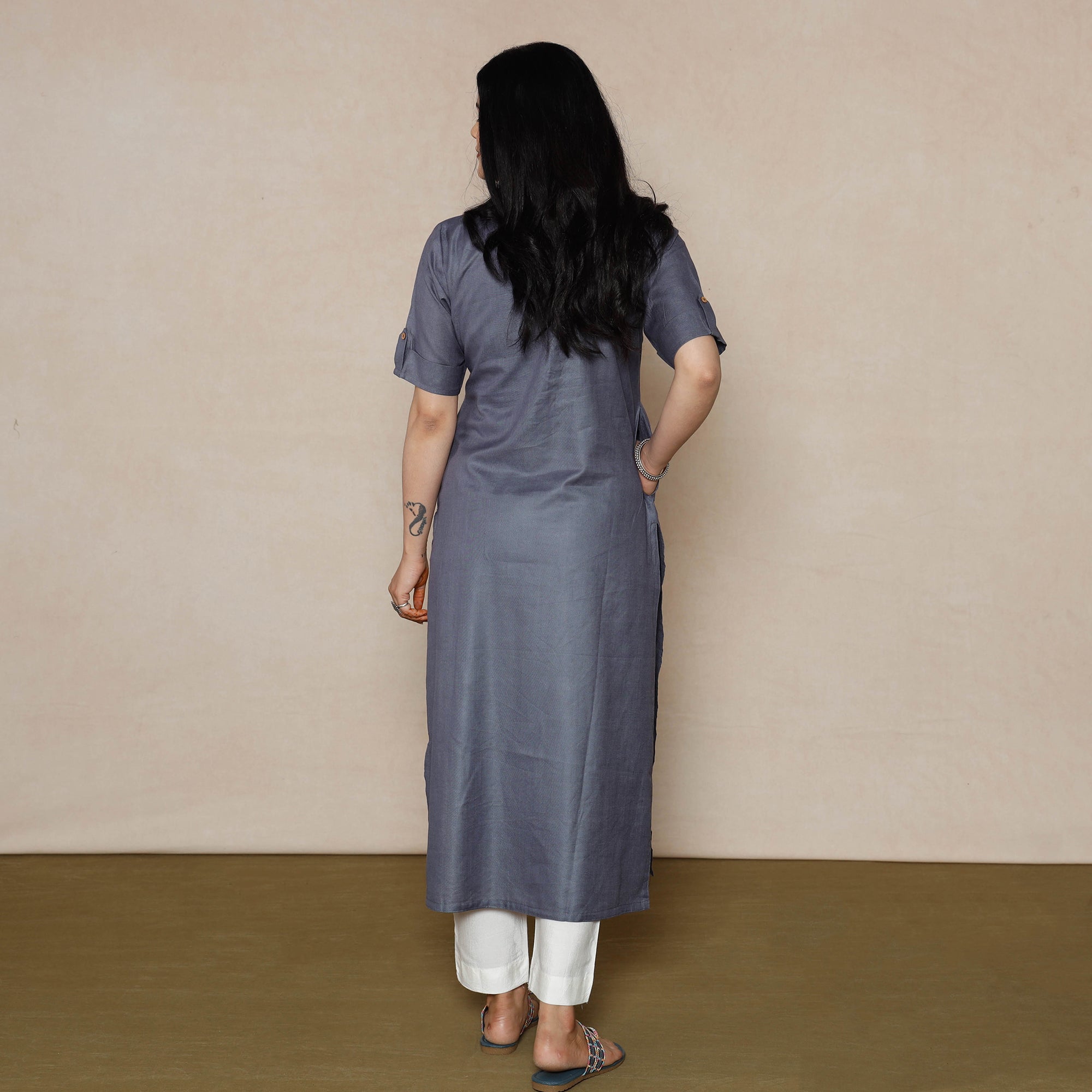  Linen Viscose Plain Kurta