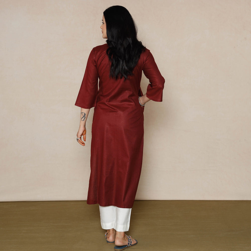 Linen Viscose Plain Kurta