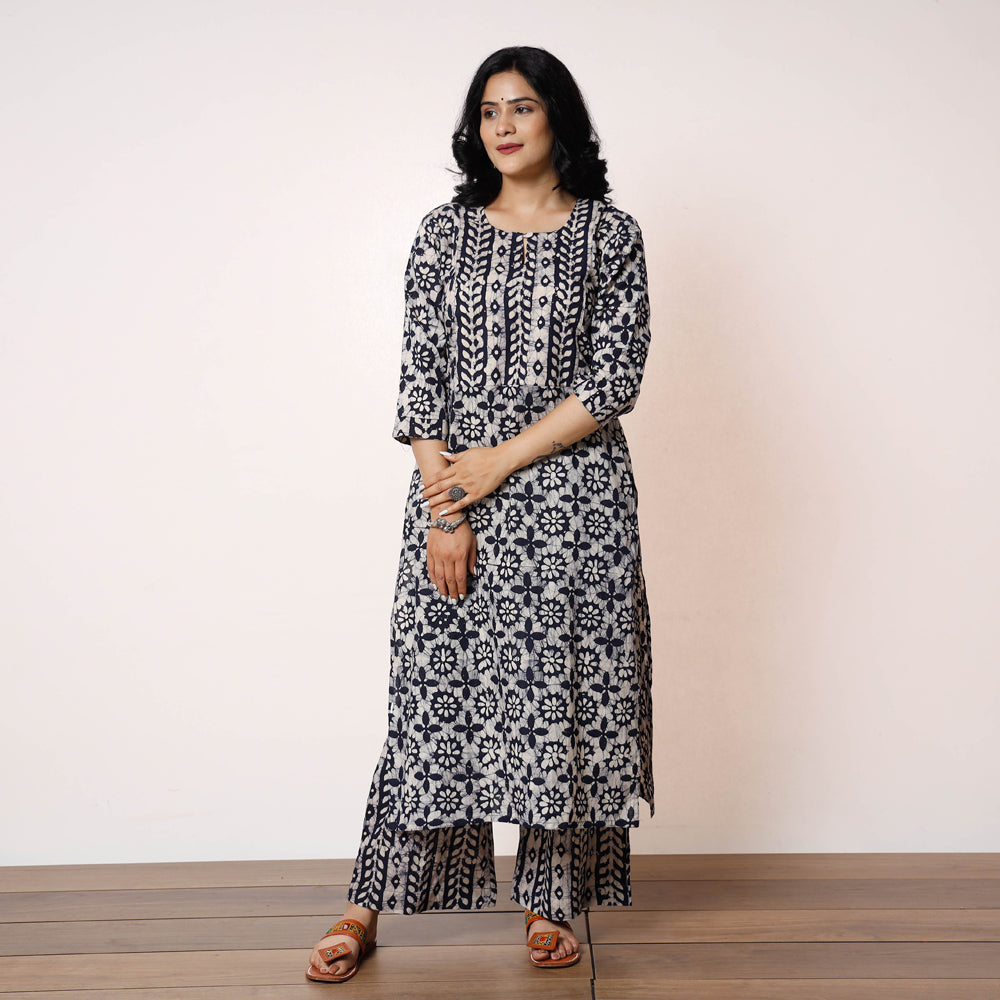 Batik Kurta with Palazzo Set
