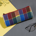 Multicolor Gamcha Fabric Hand Embroidered Spectacle Case