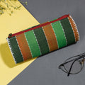 Multicolor Gamcha Fabric Hand Embroidered Spectacle Case