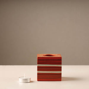  Cylinder - Traditional Channapatna Handmade Wooden Tealight Candle Holder Online in India  