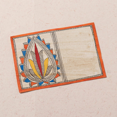 Traditional Madhubani Handpainted Postcard (3.5 x 5 in)