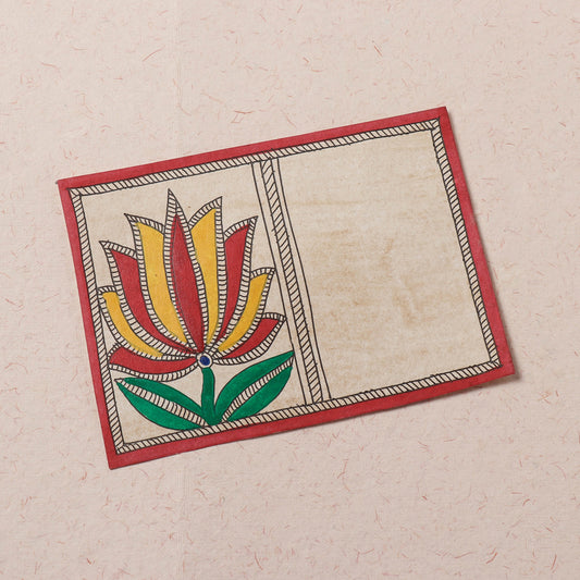 Traditional Madhubani Handpainted Postcard (3.5 x 5 in)
