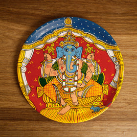 Buy Handpainted Cheriyal Painting Wooden Plate/Wall Frame by Dhanalakota Sai Kiran Online at iTokri.com