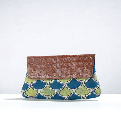 Handcrafted Clutch with Handpainted & Embossed Leather Flap