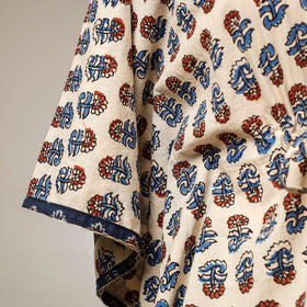 Buy Ajrakh Hand Block Printed Cotton Kaftan with Tie-Up Waist (Short) l iTokri.com