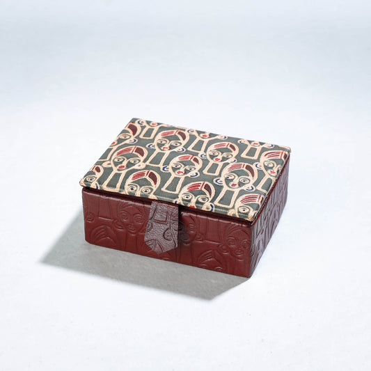 Handcrafted Embossed Leather Card Holder