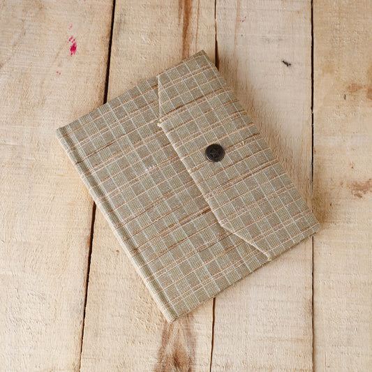 Handmade Paper Classic Notebook with Button Closer (6 x 5 in)