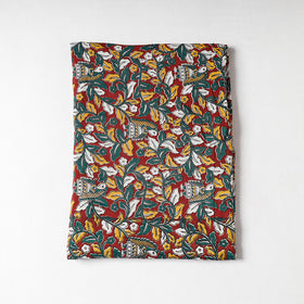 Buy Handpainted Srikalahasti Kalamkari Pen Work Chanderi Silk Precut Fabric Online l iTokri.com