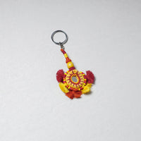 Handmade Mirror & Threadwork Keychain by Kailash Patwa