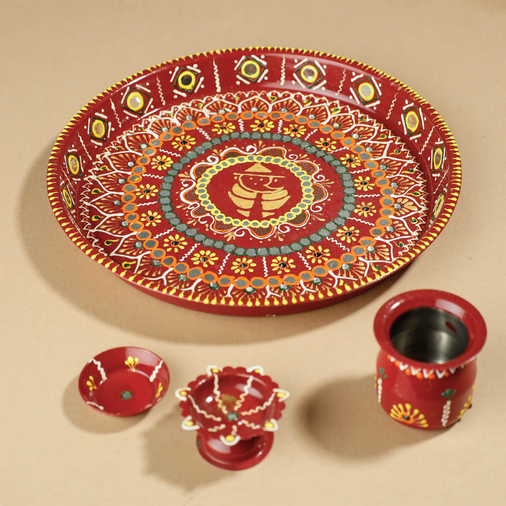 Handpainted Pooja Thali
