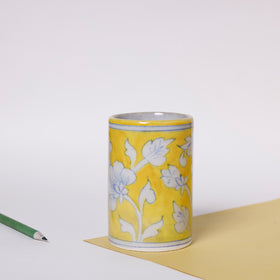  Original Blue Pottery Ceramic Pen Stand 