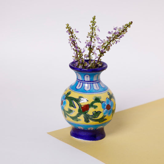 Original Blue Pottery Ceramic Vase (2 x 2 in)