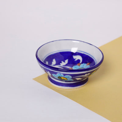 Original Blue Pottery Ceramic Bowl (4 x 4 in)