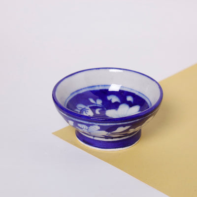 Original Blue Pottery Ceramic Bowl (4 x 4 in)