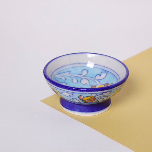 Original Blue Pottery Ceramic Bowl (4 x 4 in)