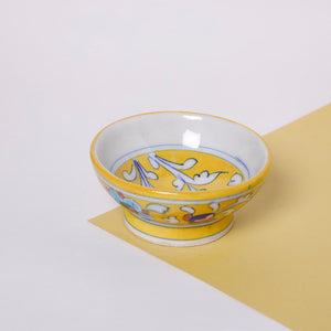  Yellow Original Blue Pottery Ceramic Bowl