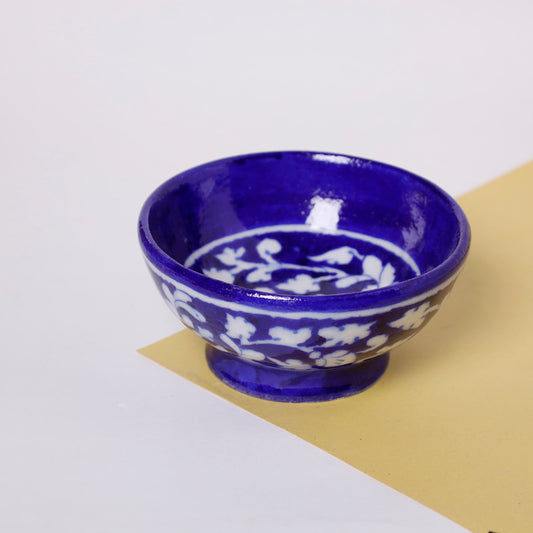 Original Blue Pottery Ceramic Bowl (5 x 5 in)