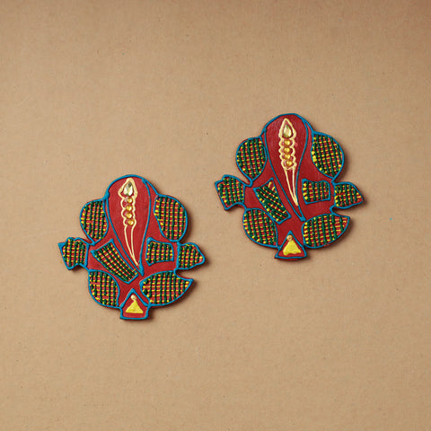 Traditional handpainted wooden ganesha (set of 2)