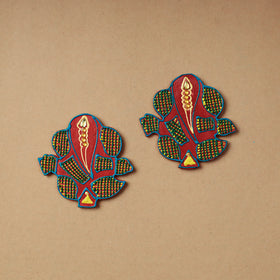 Traditional handpainted wooden ganesha (set of 2)