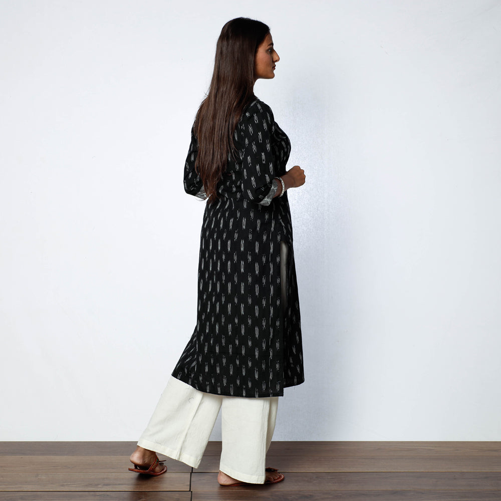 Buy Pochampally Ikat Weave Cotton Long Kurta Online at iTokri.com