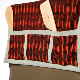 Multicolor Handmade Cotton Fridge Top Cover with Multiple Pockets 