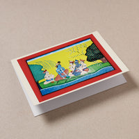 Traditional Basohli Post Card by Vishwasthali (8 x 5.5 in)