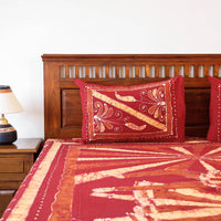 batik double bed cover set