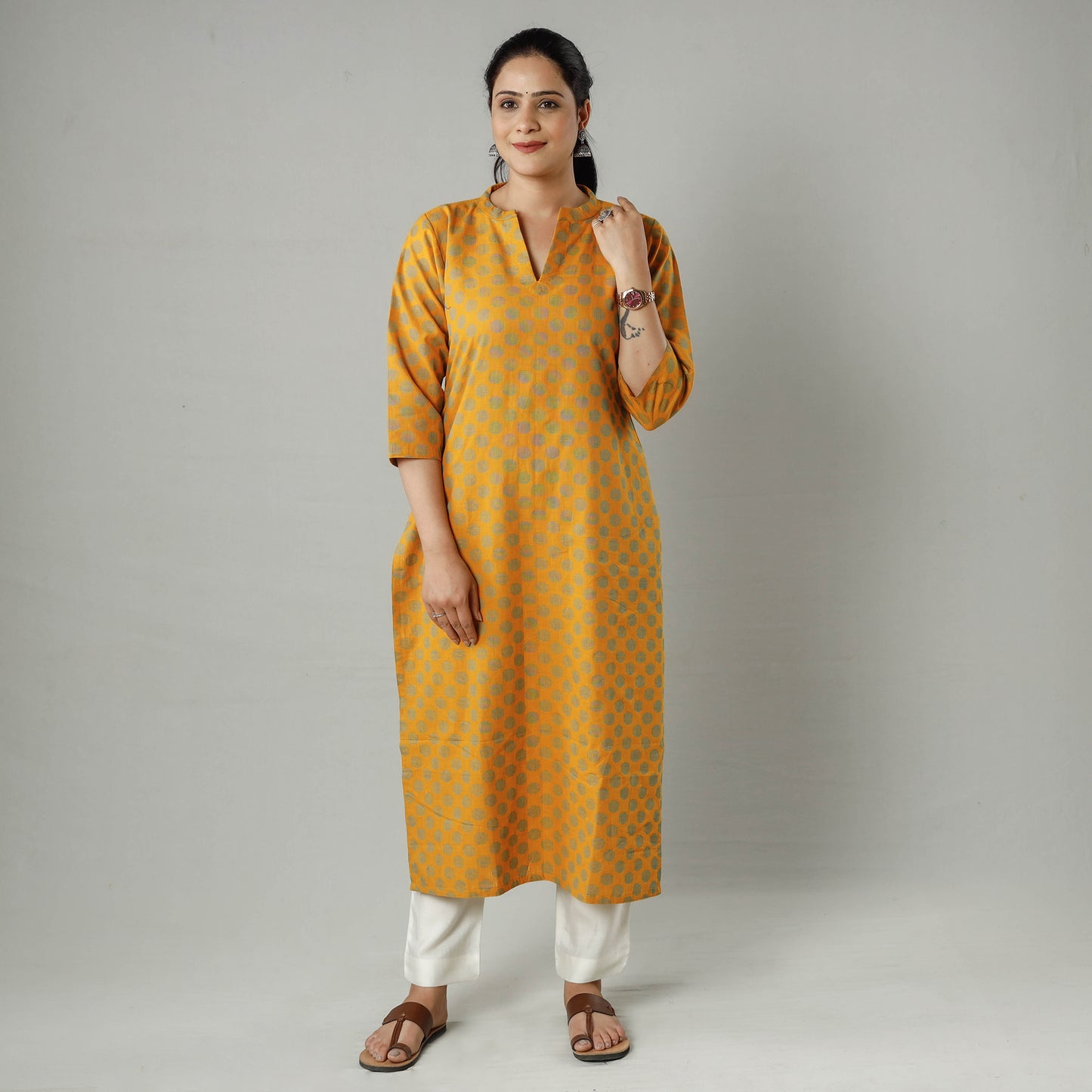 jacquard kurta