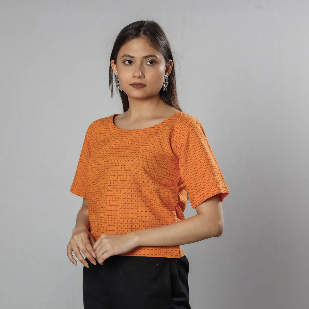 Jacquard Crop Top
