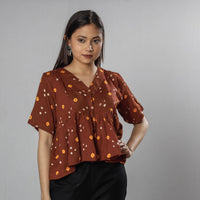 bandhani crop top 