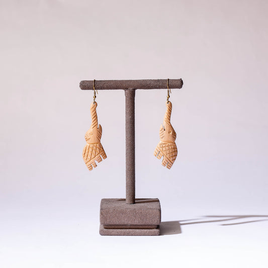 Hand Carved Wooden Earrings