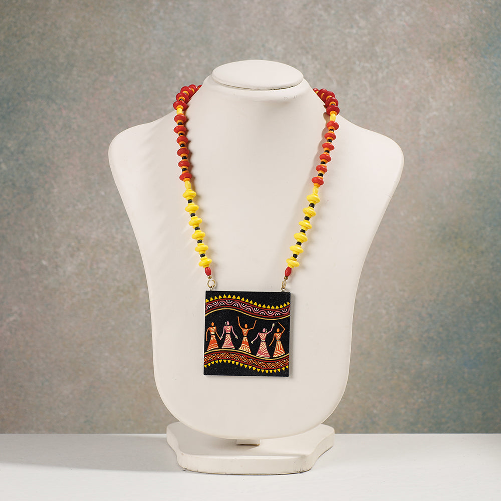 miniature handpainted necklace