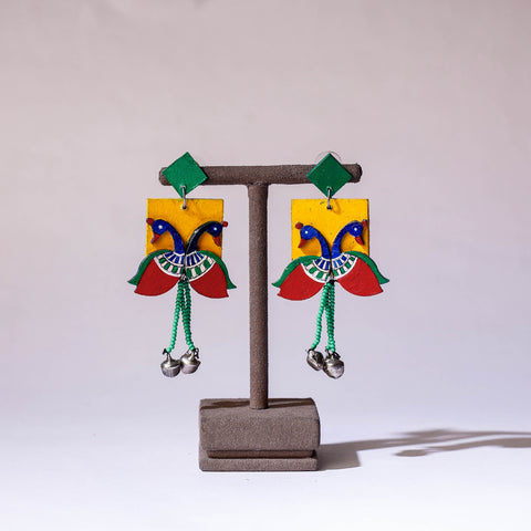 Meraki - Madhubani Handpainted Wooden Earrings