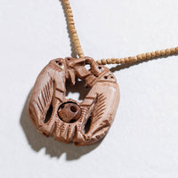 wooden pendant necklace