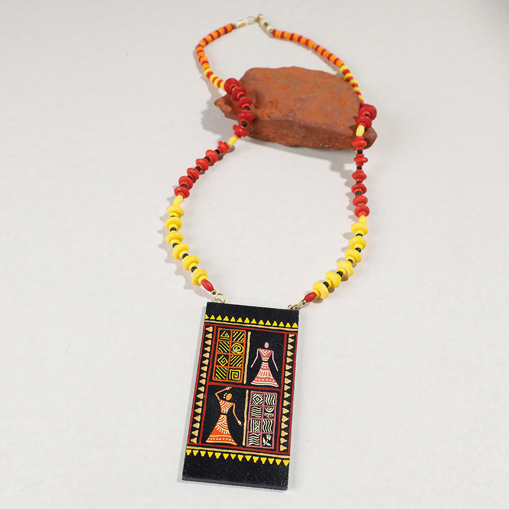 miniature handpainted necklace