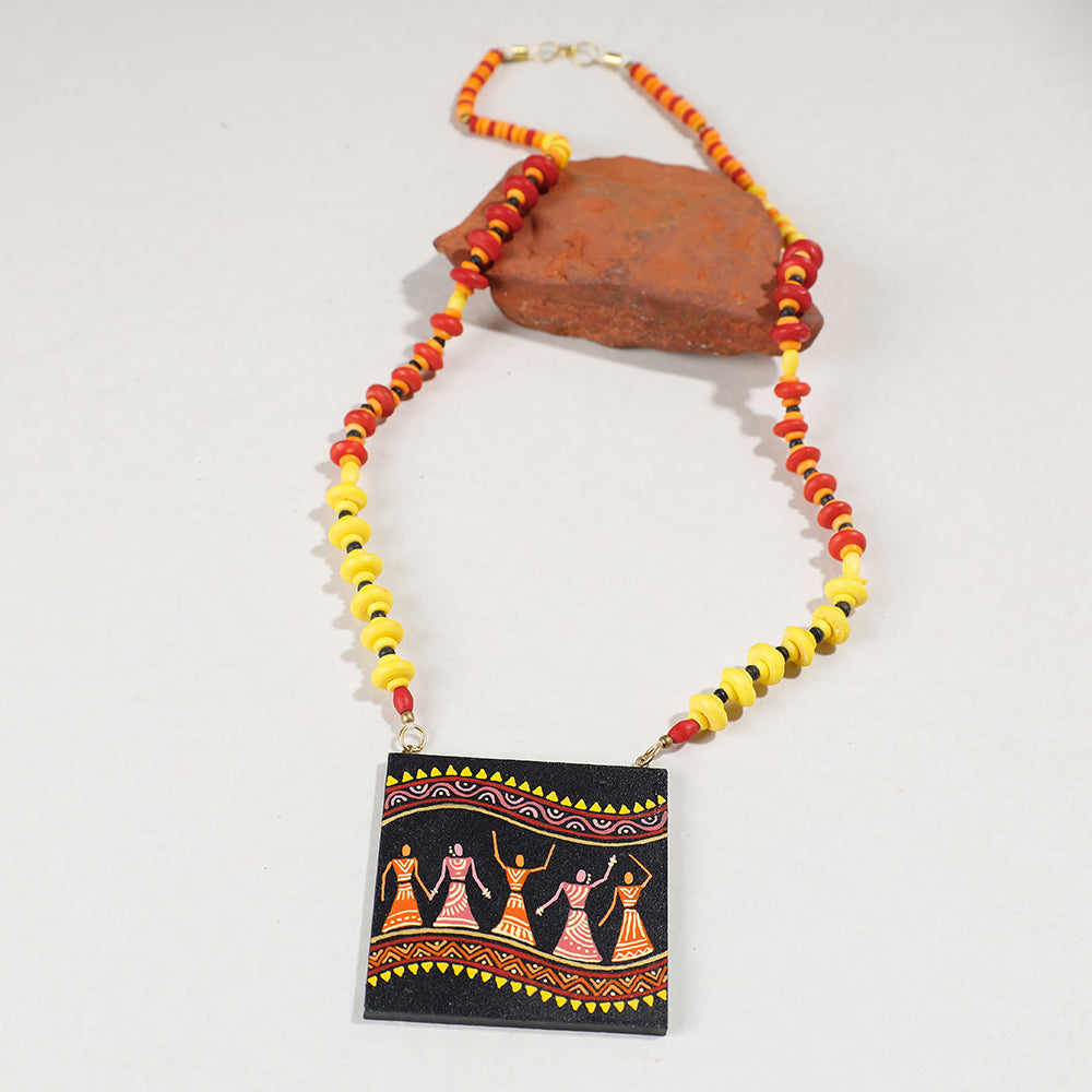 miniature handpainted necklace