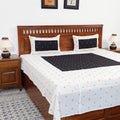  Jacquard Patchwork Cotton Double Bed Cover with Pillow Covers 