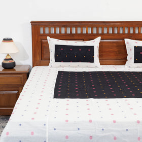  Jacquard Patchwork Cotton Double Bed Cover with Pillow Covers 