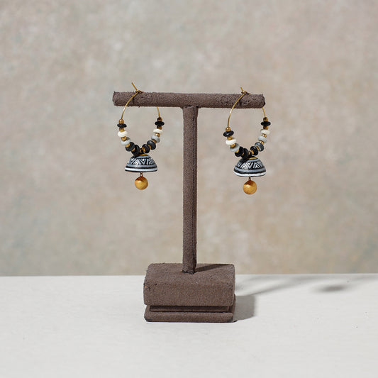 Miniature Handpainted Terracotta Big Bali Earrings