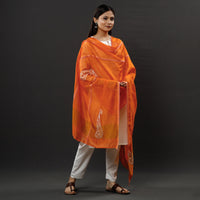 chikankari embroidery silk dupatta