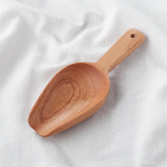 Handcarved Natural Neem Wood Flour Spoon (6 in)