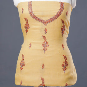  Handloom Kota Doria Kashidakari Hand Embroidery Kurta Material - 2.6 M Online at iTokri.com
